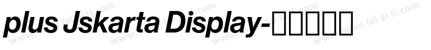 plus Jskarta Display字体转换